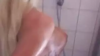 Tattooed MILF Anal in the shower