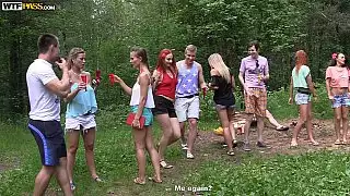 Filthy college sluts turn an outdoor party into wild fuck fest (part 1)