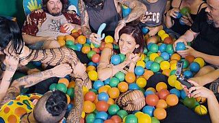 Ball pit babe gets teased on cam