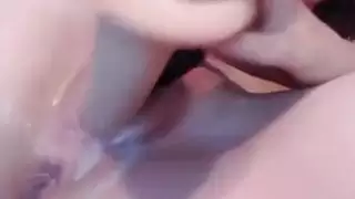 OMBFUN.com Very wet creamy pussy dildo fucking ohmibod vibrator orgasm