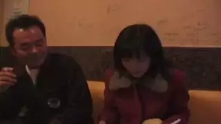 Sextractive Japanese whore Eri Minami sings in karaoke while a rapacious daddy eats her pussy