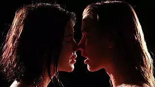 Wet lesbian love-making in the dark