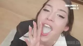 Melania Dark Swallows 60 Mouthful Cumshots