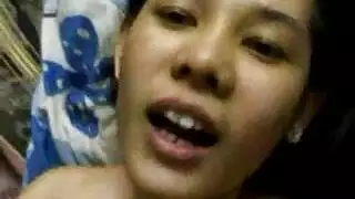 Hot Indonesian teen and her boyfriend fuck wildly in bed