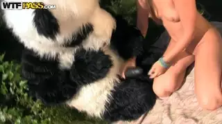 Wild and very dirty sex to award a hero panda